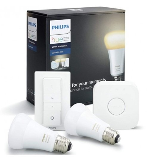 Philips Hue White Ambiance E27 Starter Kit A19, Compatible with Amazon Alexa, Apple HomeKit and Google Assistant $99.00 (RRP$199.00)
