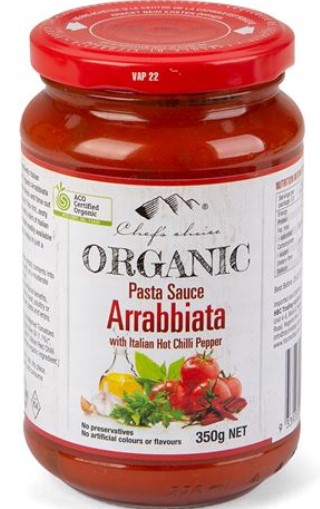 Chef’s Choice Organic Pasta Sauce Arrabbiata 350g $4.00