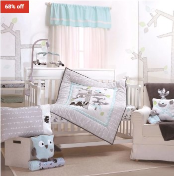 LITTLE HAVEN Treehouse 4­Piece Cot Set $55 (RRP$169.95)