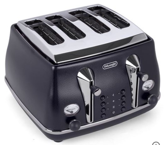 DeLonghi Icona Elements Four-Slice Toaster CTOE4003 Blue $99.00 (RRP:$189.00)