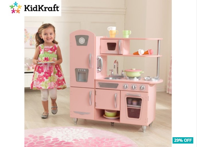 KidKraft Vintage Wooden Kitchen – Pink $184 (Don’t pay $259.95)