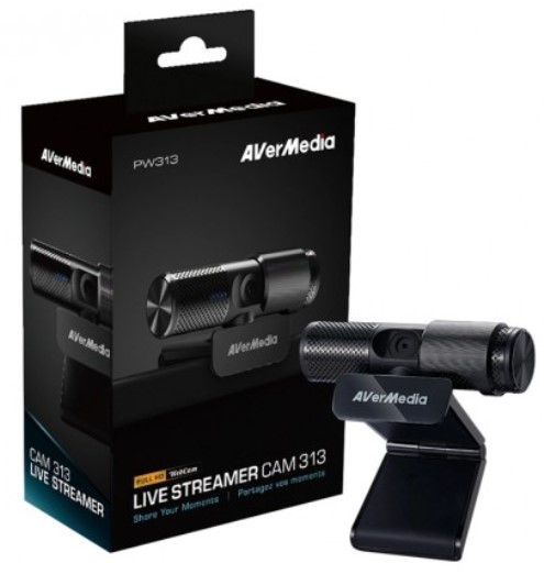 AVerMedia Live Streamer CAM 313 Full HD 1080P Streaming Webcam, Privacy Shutter, Dual Mic, 360 Degree Swivel $189.00 (RRP$249.00)