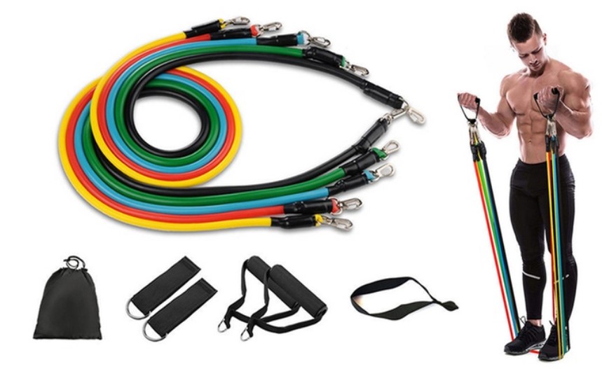 11-Piece Fitness Resistance Band Set: One ($26.95) or Two ($44.95)