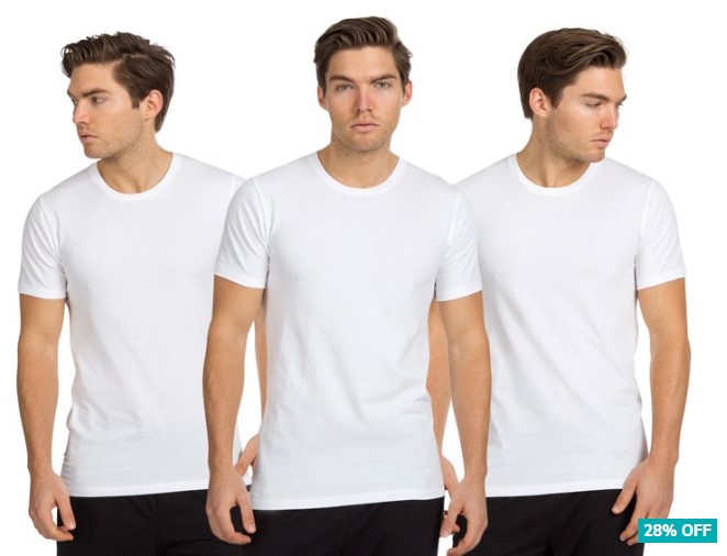 Hugo Boss Men’s Crew Neck T-Shirt 3-Pack – White $49 (Don’t pay $69)