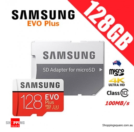 Samsung EVO Plus 128GB micro SD SDXC Memory Card UHS-I U3 100MB/s 4K Ultra HD with Adapter $29.00 (RRP:$159.00))