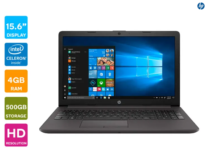 HP 250 G7 15.6″ Celeron N4000 4GB RAM 500GB HDD DVDRW Win10 Home Laptop VV94PA) $479 (Was $599)