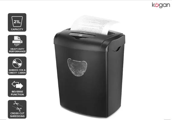 Kogan Cross Cut Paper Shredder $69.99 (Was $139.99)