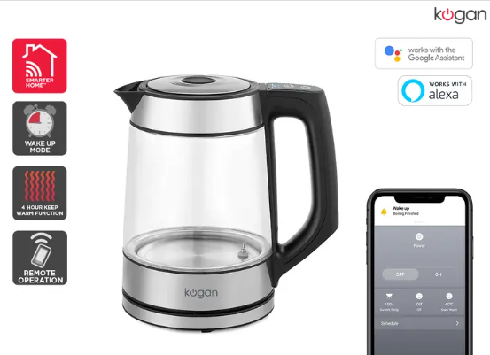 Kogan SmarterHome™ 1.7L Smart Glass Kettle $59.99 (Was $159.99)