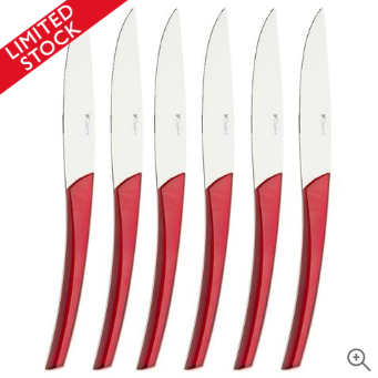 Degrenne Quartz Red Steak Knives Set 6pce $29.00 (RRP:$119.00)