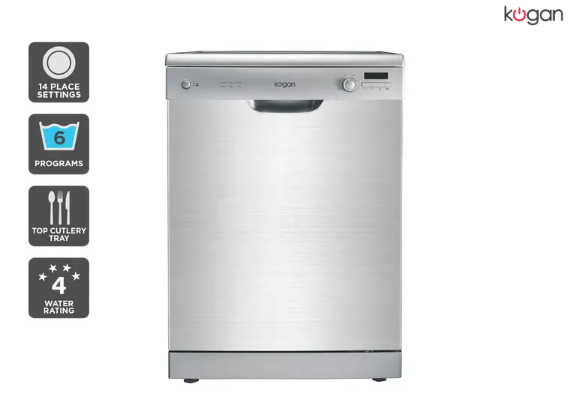 Kogan Series 7 Freestanding Dishwasher (Stainless Steel) with Top Cutlery Tray $319 (Was $399.99)