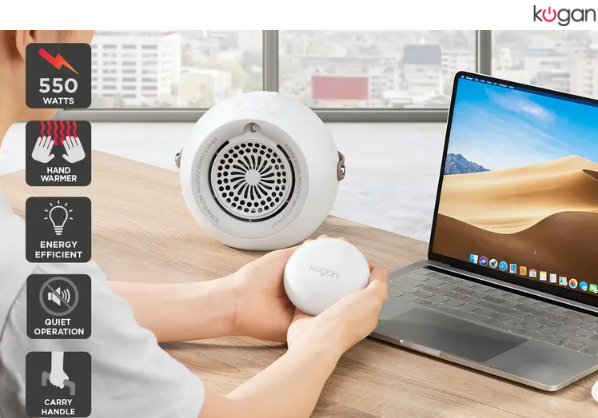 Kogan 4-in-1 Mini Fan Heater and Hand Warmer $49.99 (Was $119.99)