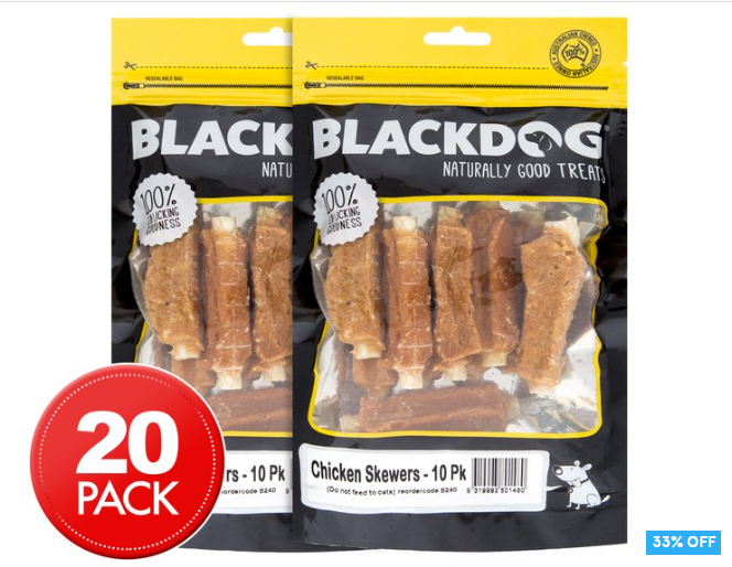 2 x 10pk Blackdog Chicken Skewers $15.98 (Don’t pay $23.98)