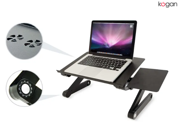 Kogan Adjustable Laptop and Tablet Stand with Cooling Fan and Mouse Pad $39.99