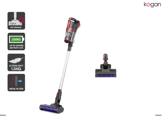 Kogan C7 Cordless 22.2V Stick Vacuum Cleaner $119.99 (Was $229.99)
