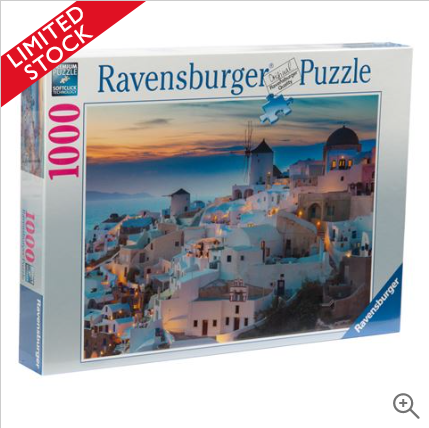 Ravensburger Evening In Santorini Puzzle 1000pce $27.00