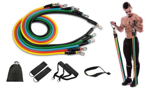 11-Piece Fitness Resistance Band Set: One ($26.95) or Two ($44.95)