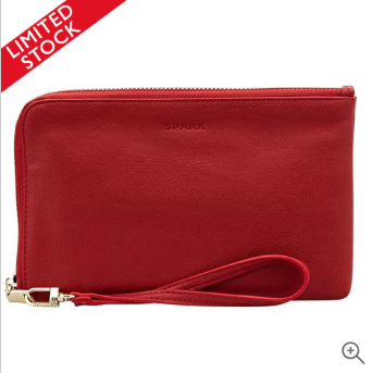 Mighty Purse Spark Wristlet w/Built-In Phone Charger Red $35.00 (RRP:$89.00)