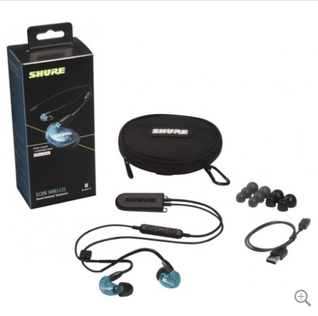 Shure SE215 Wireless Sound-Isolating Earphones, Bluetooth 5.0 Cable, Special Edition Blue SE215SPE-B+BT2 $199.00 (RRP: $299.00)