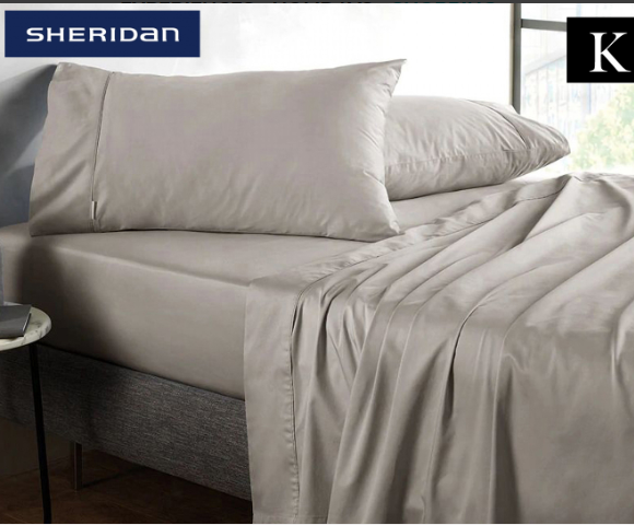 Sheridan 400TC Soft Sateen King Bed Sheet Set – Truffle $129