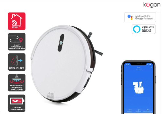 Kogan SmarterHome™ G30 Smart Robot Vacuum with Mopping Function $219 (Was $329.99)