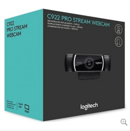 Logitech C922 Pro Stream Webcam 960-001090 Full HD Streaming Webcam, Tripod, Auto Focus, 78 Degree Field of View $209.00 (RRP: $269.00)