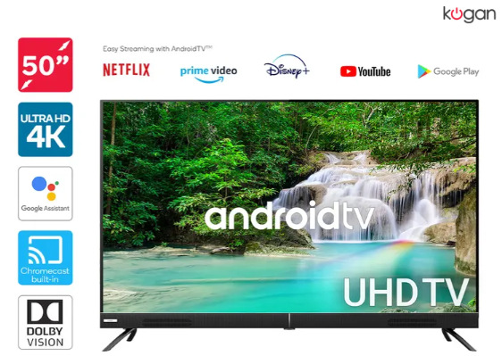 Kogan 50″ Smart HDR 4K UHD LED TV Android TV™ (Signature Series, XT9310) $529 (Was $599.99)