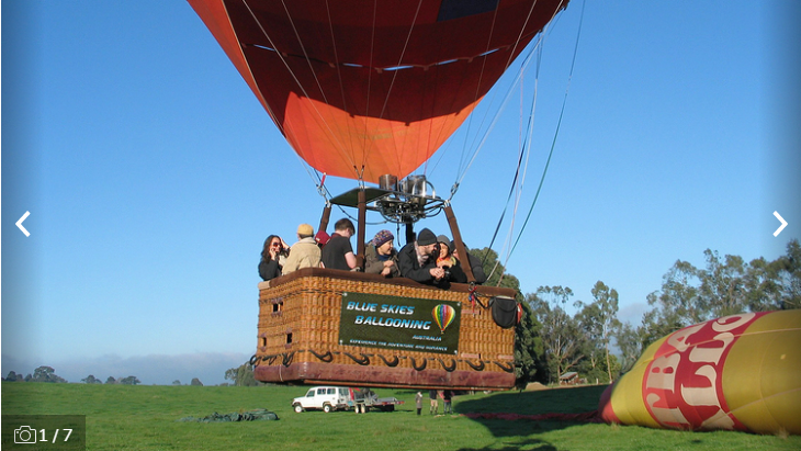 Hot Air Balloon Flight One Child (Ages 6-12) $245 (VALUED AT $300)