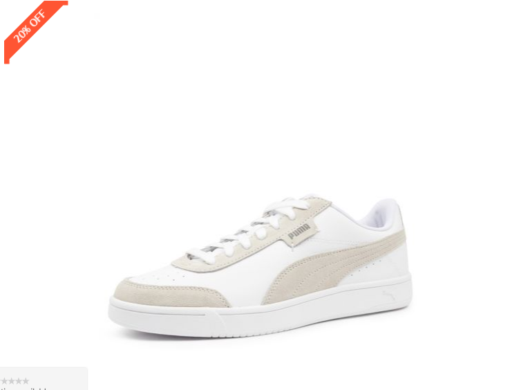 PUMA Court Legend Lo Wht-Silv $64.00 (RRP: $80.00)