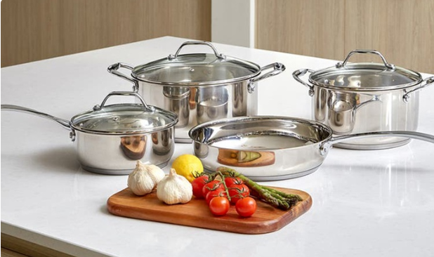 $99 for a Westinghouse Four-Piece Dishwasher-Safe Stainless Steel Pot and Pan Set (Don’t Pay $198)