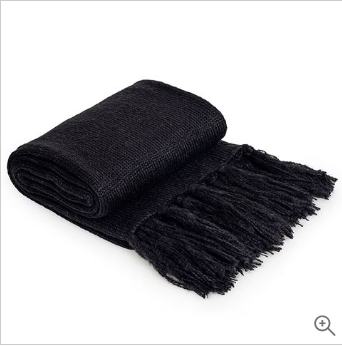 Ogilvies Designs Luxury Throw Rug Black $35.00 (RRP: $70.00)