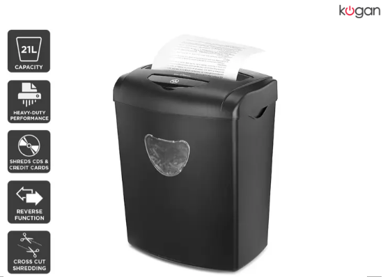 Kogan Cross Cut Paper Shredder $69.99 (Was $139.99)