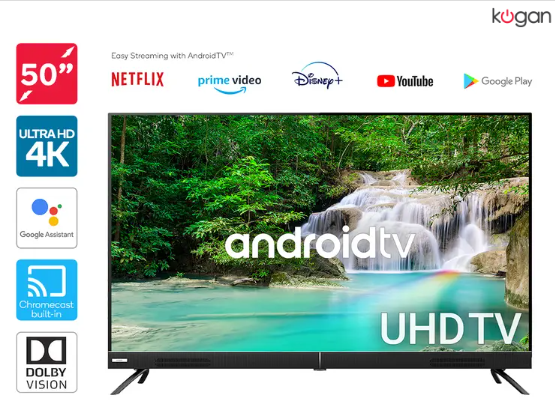 Kogan 50″ Smart HDR 4K UHD LED TV Android TV™ (Signature Series, XT9310) $469 (RRP: $599.99)