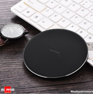 Qi Wireless Charger FAST Charging Pad Receiver For iPhone XS XR 8 Samsung S9 Note9 Black Colour $9.95 (RRP: $34.00)