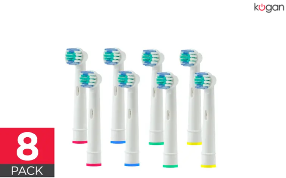 8 Pack Replacement Toothbrush Heads (Medium Bristles) – Oral-B Compatible $15.99