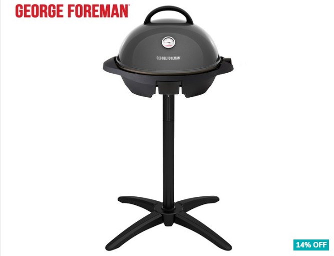 George Foreman Indoor/Outdoor BBQ Grill – Grey $128 (Don’t pay $149)