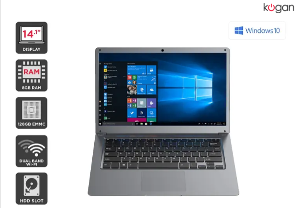 Kogan Atlas 14.1″ N400 Laptop (8GB, 128GB) $449 (RRP: $649.99)