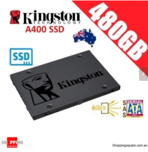 Kingston A400 SSD 480GB Solid State Drive SATA 3 6GB/s Laptop PC Notebook Up to 500MB/s $74.95 (RRP: $285.00)