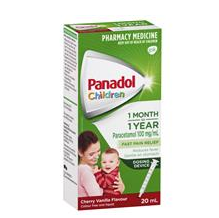 Panadol Children 1 Month – 1 Year Baby Drops with Dosing Device, Fever and Pain Relief, 20mL $5.99