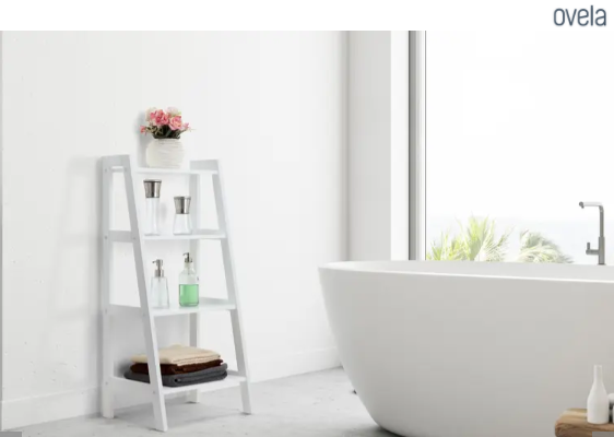 Ovela Olivia 4 Tier Shelf (White) $59.99 (Was $89.99)