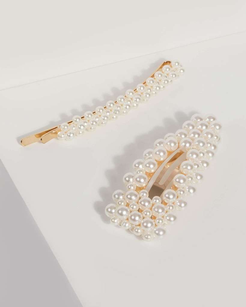 Gold Pearl Hair Slide Pack $5.99 was $9.99