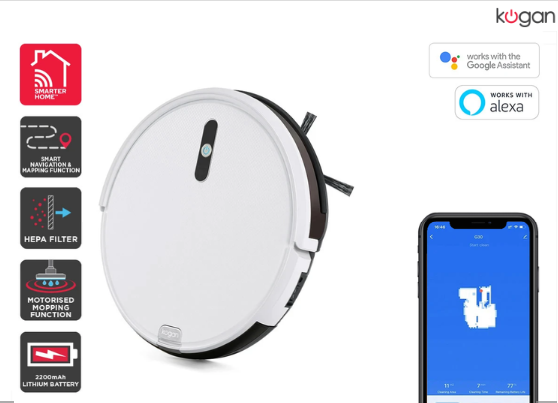 Kogan SmarterHome™ G30 Smart Robot Vacuum with Mopping Function $329.99