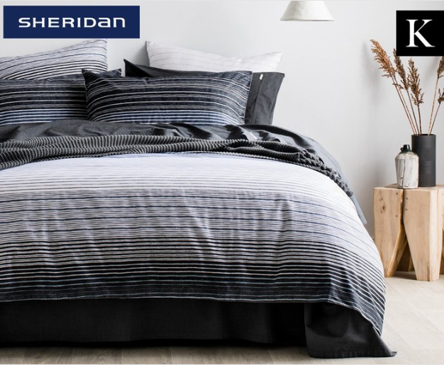 Sheridan Baynes King Bed Quilt Cover Set – Charcoal $89.99