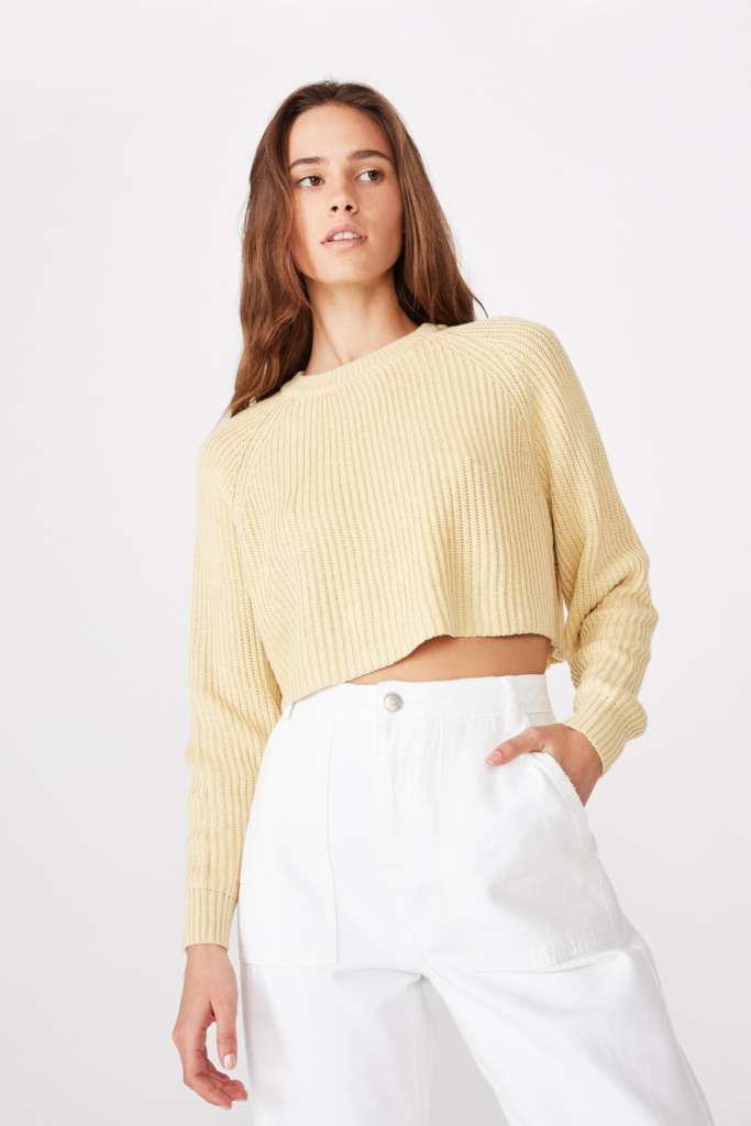 Cotton On Molly Crew Neck Crop Knit $15.00 was $35.00 (57% off)