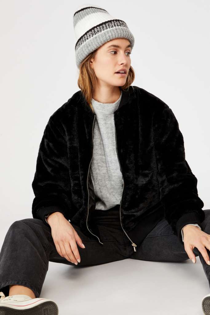 Cotton On Afl Womens Fur Bomber Jacket $62.99 was $89.99 (30% off)