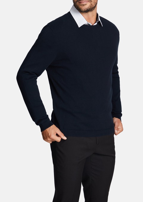 NAVY RODGER KNIT $14.99 was $49.99