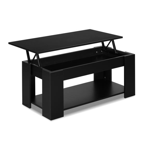 Lift Up Top Coffee Table Storage Shelf Black $129 (RRP $199 )