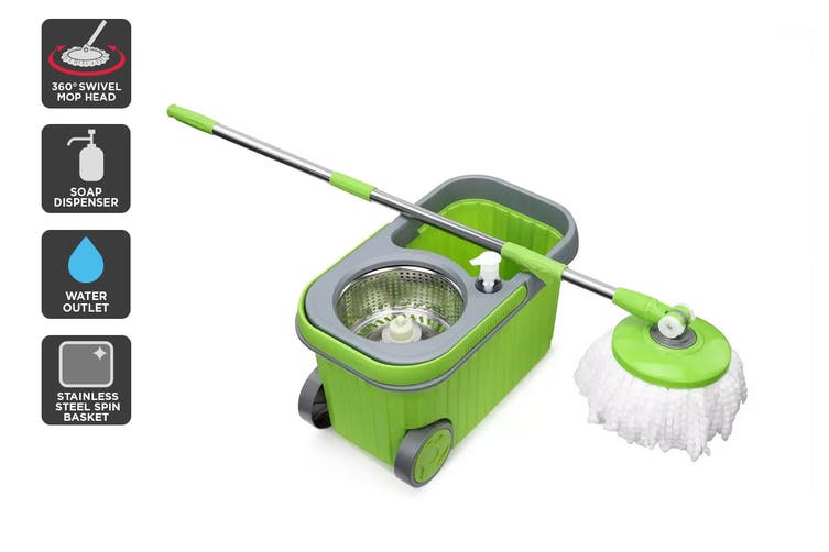 Magic 360° Spin Mop with Roller Bucket and 5 Mop Heads $39.99 was $69.99 (Save $30.00)