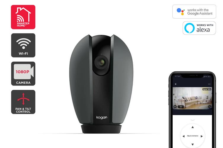 Kogan SmarterHome™ 1080p Smart Wi-Fi Pan and Tilt Camera $79.99 was $179.99 (Save 55%)