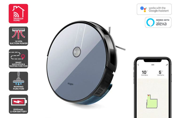 Kogan SmarterHome™ G50 Smart Robot Vacuum with Mopping Function $239 Was $299 (You Save $60)