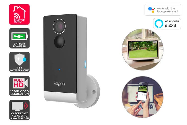 Kogan SmarterHome™ Outdoor Battery Powered 1080P Wireless Security Smart Camera $79.99 Was $169.99 (Save 52%)